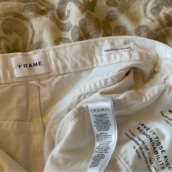 Frame high and tight straight white jeans - Picture 3 of 6